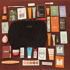 35-Piece Beauty Sampler Set with Black Velvet Bag